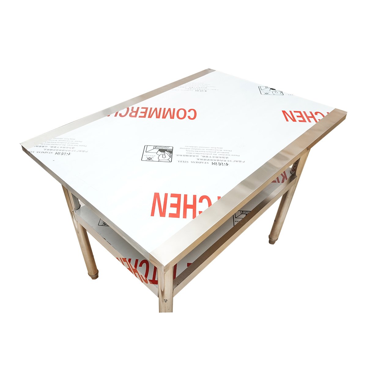 Masa de lucru apicola din inox 1000x700x800mm cu raft